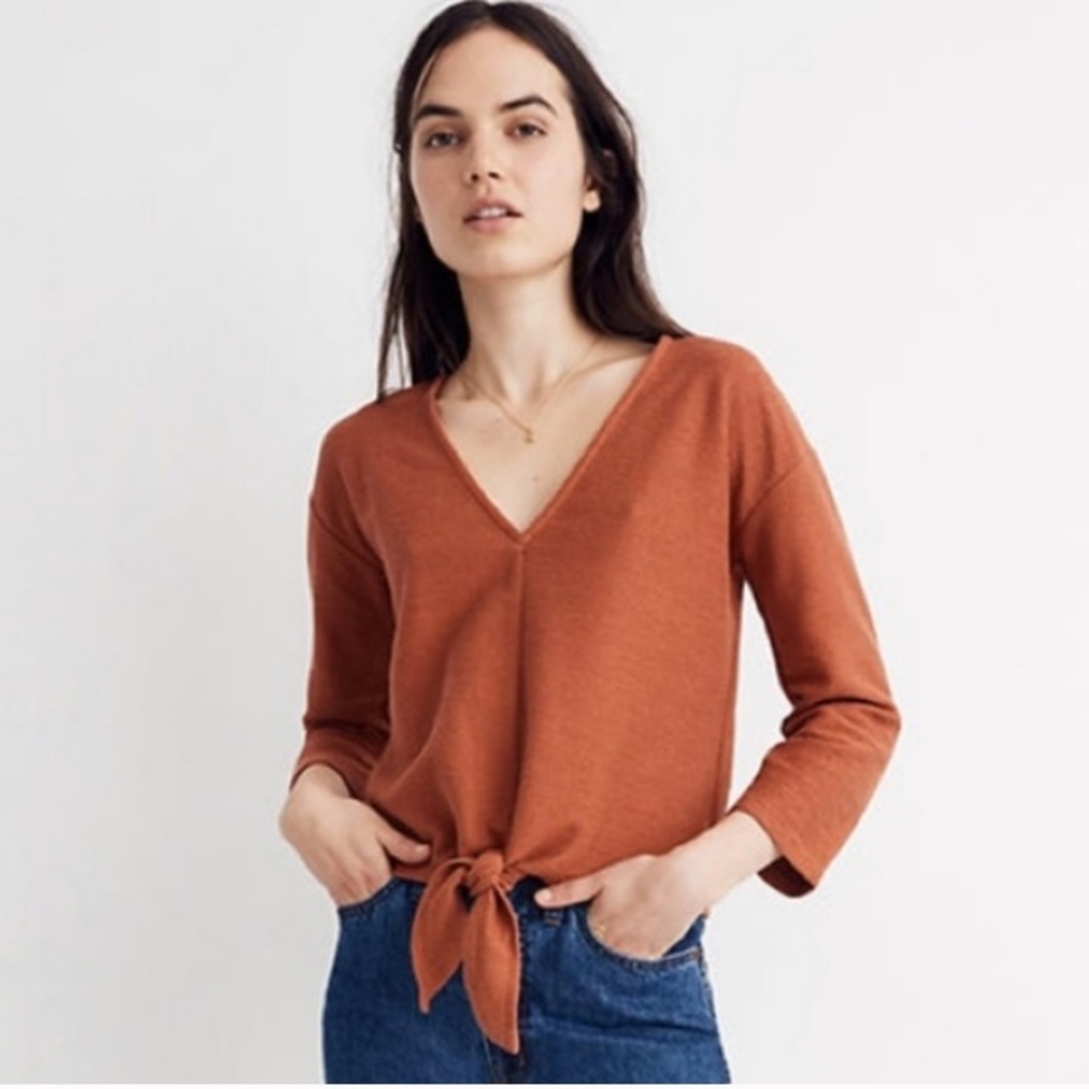 NWT Madewell | Ribbed Tie Front Sweater